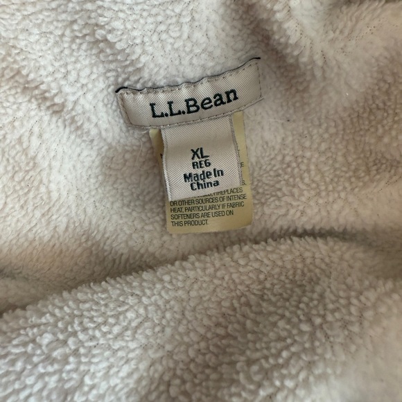 LL Bean Fleece Lined Shirt Jacket Shacket Womens Size XL Purple Green Oversized - Picture 6 of 6